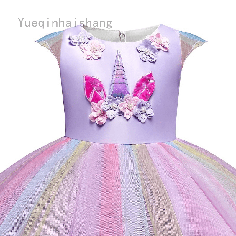 Yueqinhaishang 3 8 Years Girls Tutu Dress Kids Unicorn Birthday Party Dress Unicorn Flower Fairy Princess Dress Shopee Philippines