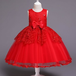Toddler Girl Lace Princess Dress 1 Year Baby Birthday Party Dress Kids Flower Girls Dress Wedding Shopee Philippines