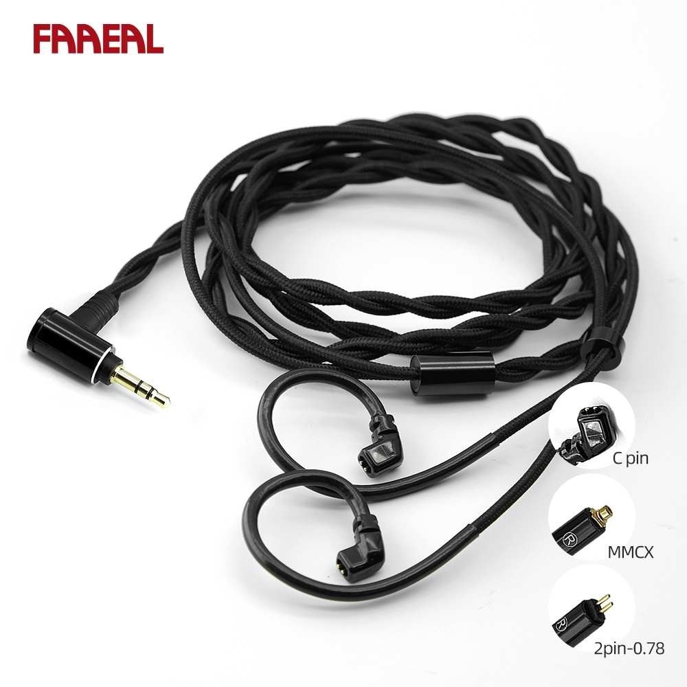 Faaeal replacement cable for kz edx zex zsn pro dq6 cca ca4 trn mt1 pro
