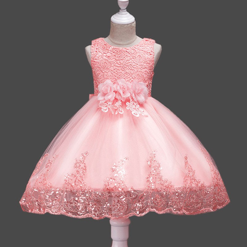 Flower Girl Dress Patterns Embroidered Dress 3d Floral Wedding Dress Design Children S Clothing Shopee Philippines
