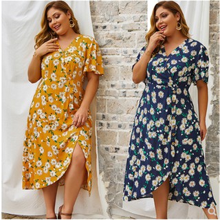 Fat Women Long Dress Plus Size Party Gown Lady Shopee Philippines