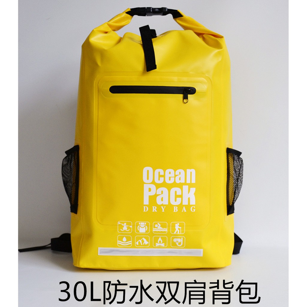 Waterproof Beach Bag Outdoor 30l Double Shoulder Waterproof Backpack Mountaineering Double Shoulder Waterproof Backpack Beach Bag Shopee Philippines