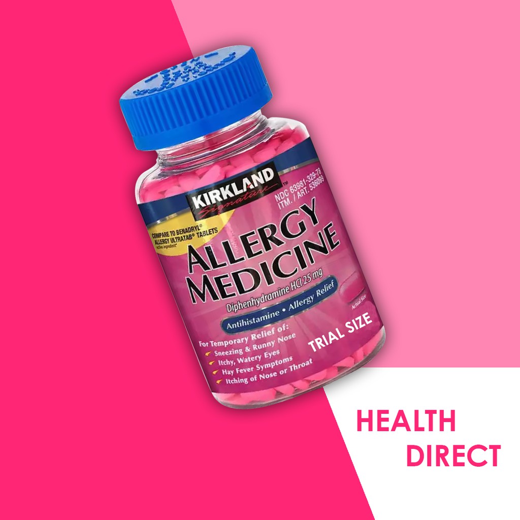 With any other product containing diphenhydramine, even one used on skin. Kirkland Signature Allergy Medicine 25 Mg 600 Minitabs Shopee Philippines