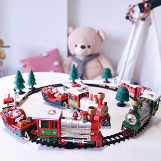 Sure, a freshly cut christmas tree smells great — for a few weeks while you're also dealing with the high cost, the hauling home, the dog drinking its water and the eventual crispy fire hazard it becomes. Musical Christmas Train Carriages Christmas Tree Train Set Shopee Philippines