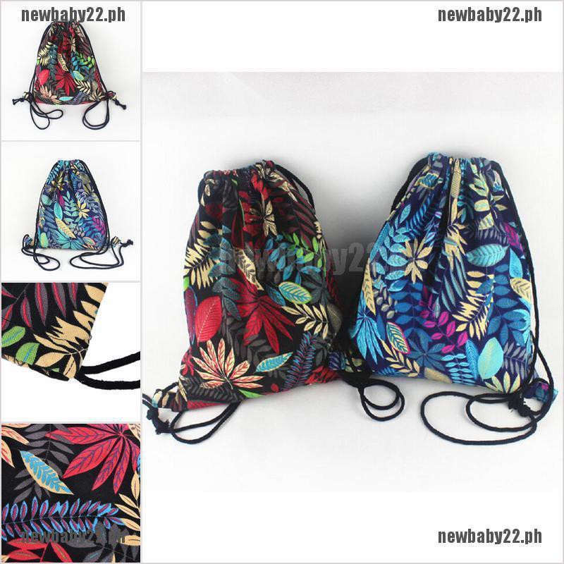Cod Newbaby22 Gym Drawstring Backpack Canvas Draw String Bucket Bag Pe T Shopee Philippines