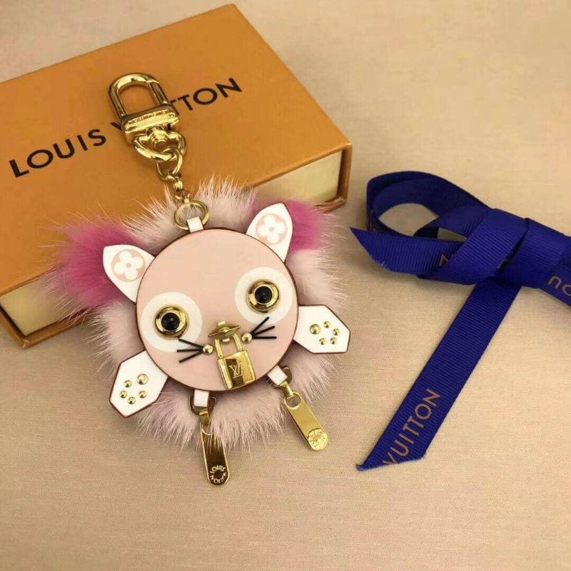 Lv Fur Puppet Cat Keychain Keyholder Bag Charm Shopee Philippines