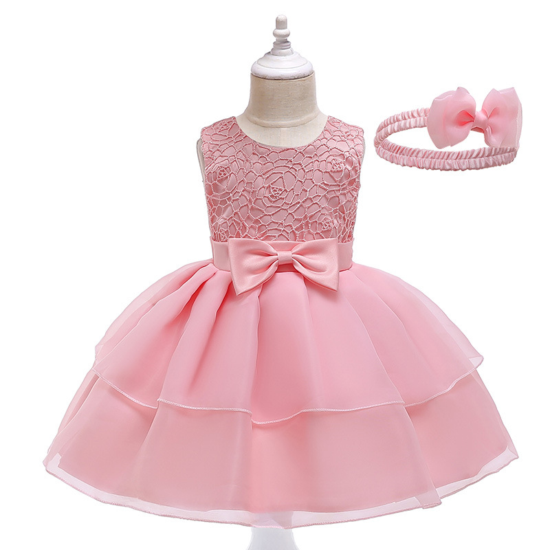 New Kids Girl Dress Baby Fancy Frock Design Newborn First Birthday Party Dress 1 Year Old Girl Shopee Philippines