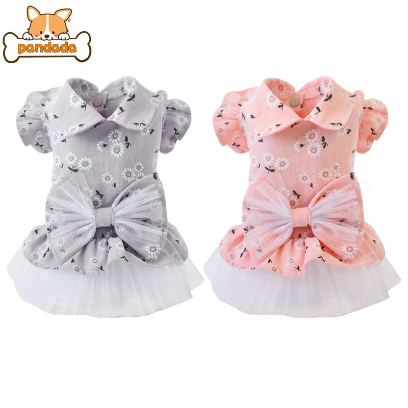 Spring Summer Pet Cute Shirt Dress Casual Cotton Clothes For Small Medium Dog Shopee Philippines