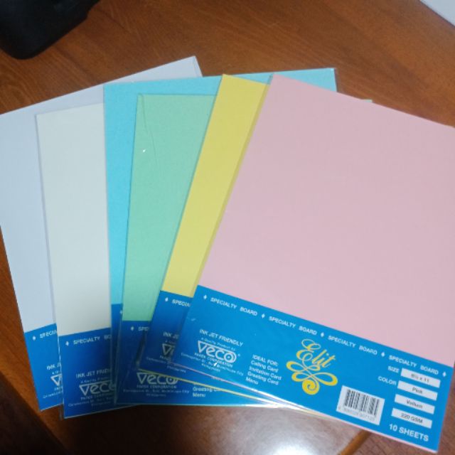 Veco Vellum Board 220gsm Short 10 Sheets Shopee Philippines