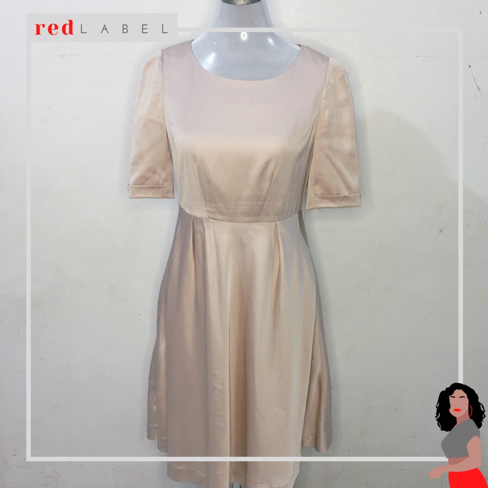 Plus Size Rose Gold Short Sleeve Dress Shopee Philippines
