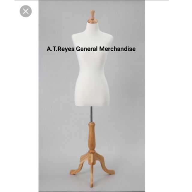 Female Dress Form Mannequin With Wooden Base Stand Shopee Philippines