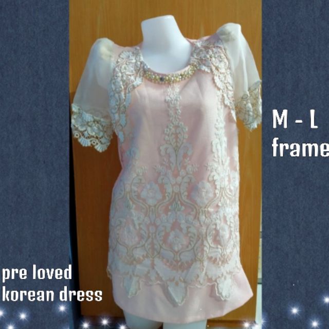 Korean Dress Pre Loved Ladies Dress For Wedding Formal Dress Lace Dress Shopee Philippines