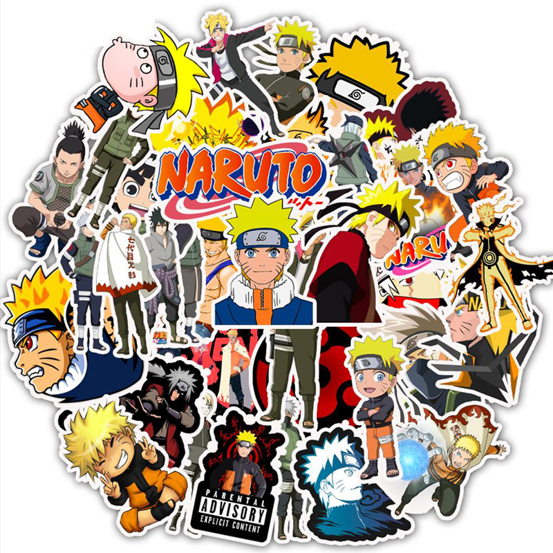 50pcs naruto sasuke stickers cute anime aesthetic sticker for kids cool luggage notebook sticker cartoon kawaii stickers shopee philippines
