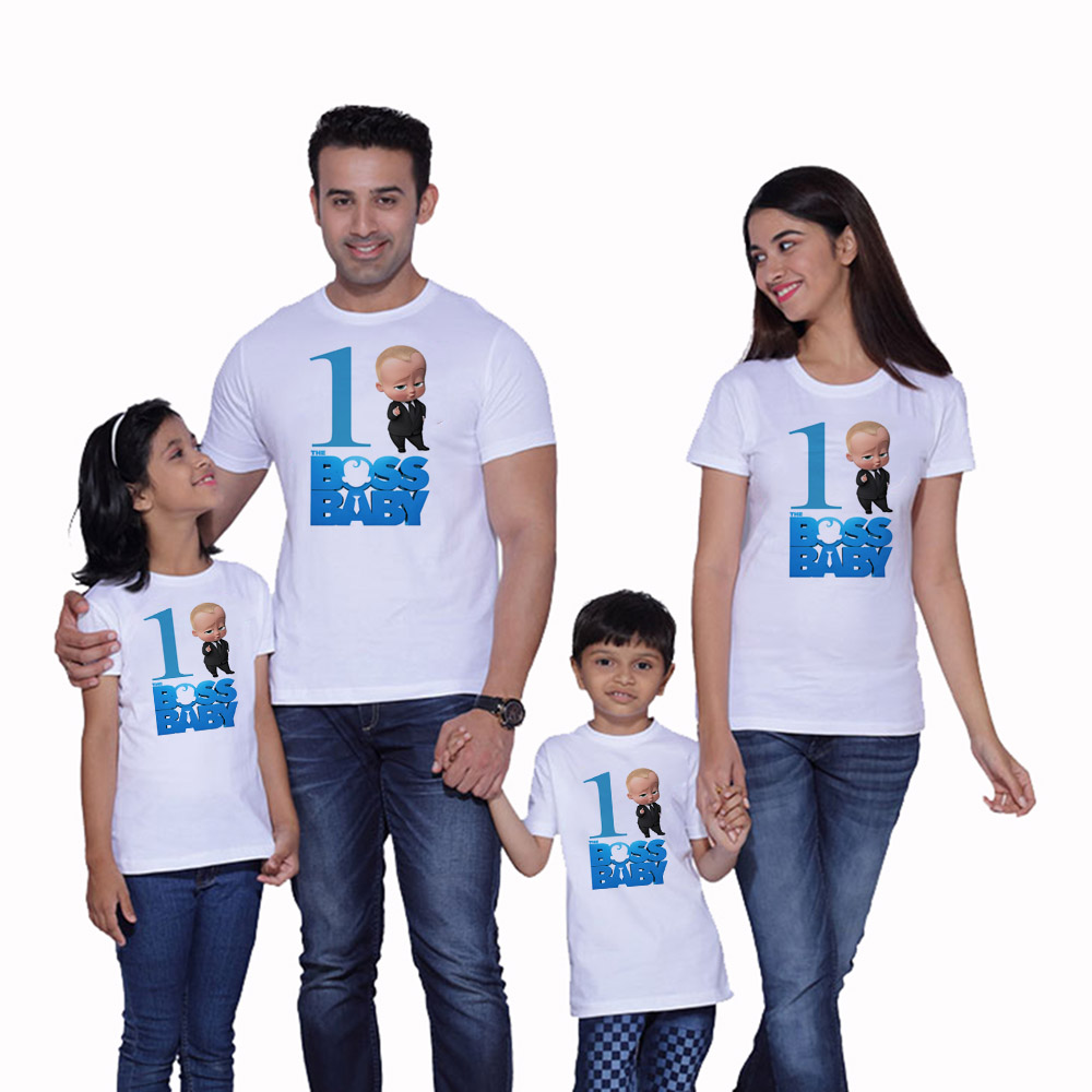 Boss Baby Daddy Mommy Birthday Girl Boy Matching Family T Shirts Birthday Clothes 2020 Summer Fashion Top Tee Family Matching Clothes Shopee Philippines