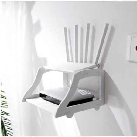 Wooden Wall Mounted Wifi Router Shelf Set Top Box Bracket Storage Box Double Floating Shelf Shopee Philippines