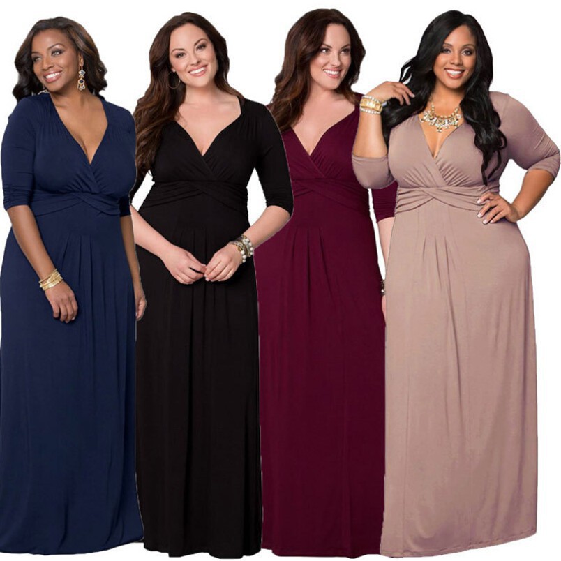 Women Long Patchwork Dress Plus Size Party Dresses Shopee Philippines
