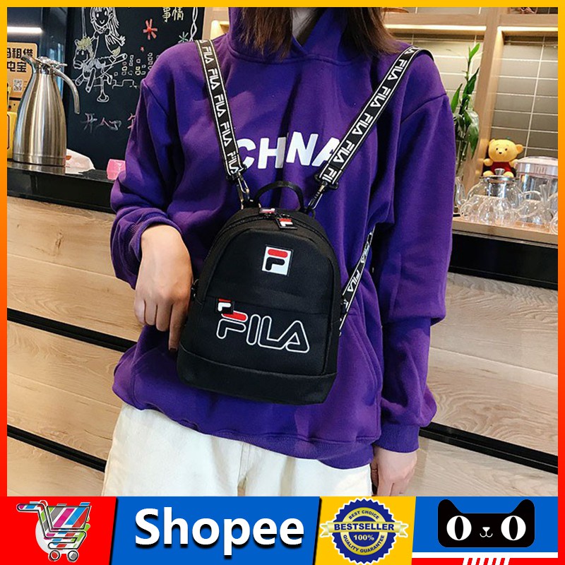 G Market Mini Back Pack Fila Fashion Bag Blue Black Red Shopee Philippines