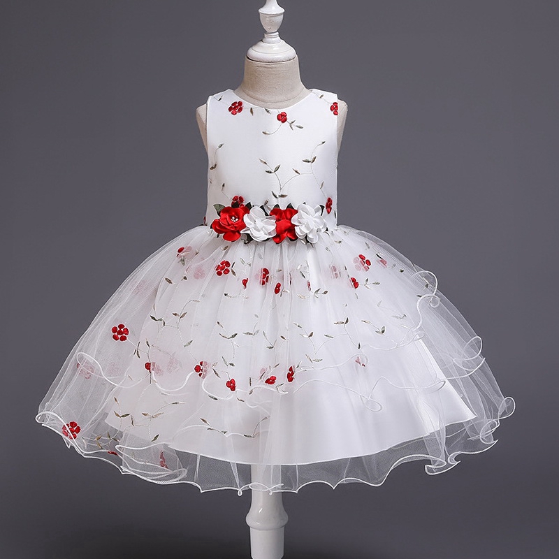Kids Floral Princess Party Dress Baby Birthday Dress Flower Girls Wedding Dress Toddler Lace Dress Shopee Philippines