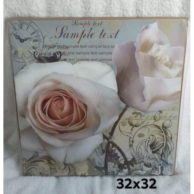 Wooden Modern Wall Decor With Frame Home Decoration Ready To Hang 32x32cm Shopee Philippines