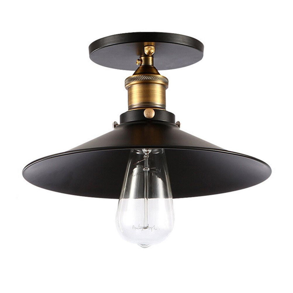Vintage Industrial Flush Mount Ceiling Light Metal Ceiling Lamp Light Fixture Without Bulb For Kitchen Dining Room Bar Office Shopee Philippines
