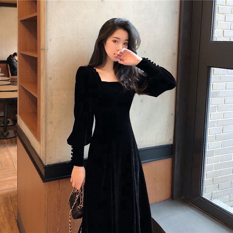 Sexy Dresses Korean Long Sleeve Elegant Black Party Dress Shopee Philippines