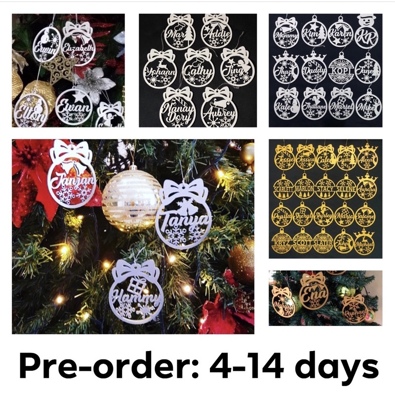 Gather your supplies and lay a tarp down to protect your work surfaces. Personalized Christmas Tree Ornaments Laser Cut Shopee Philippines