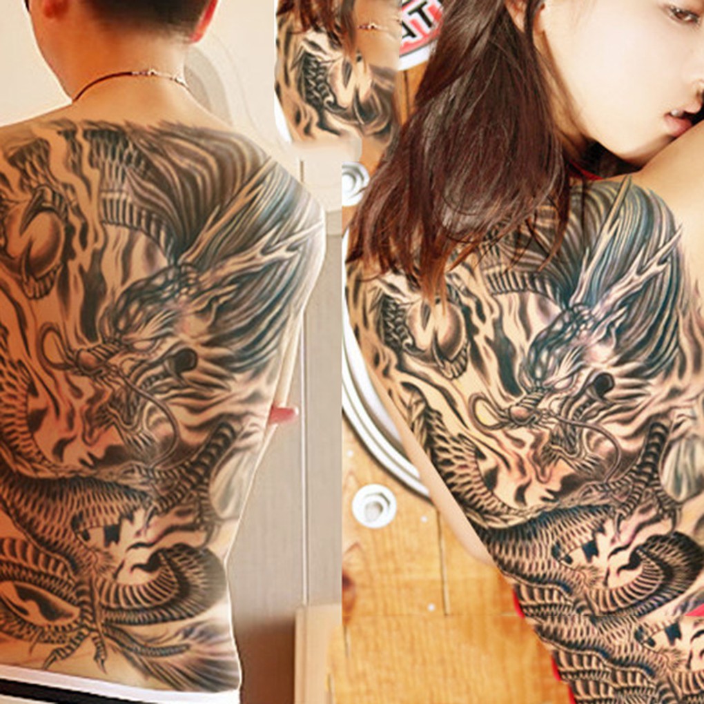 Big Size Fish Buddha Statue Full Temporary Waterproof Large Fake Tattoos Shopee Philippines