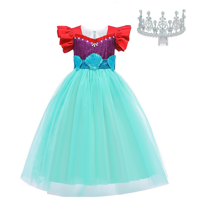 Ready Stock Kame Mermaid Dress Girl Dress Birthday Party Dress Kids Costume W1074 Shopee Philippines