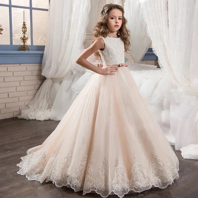 Kids Dresses For Girls Wedding Dress Elegant Teenage Girl Evening Party Princess Dress For Girls Shopee Philippines