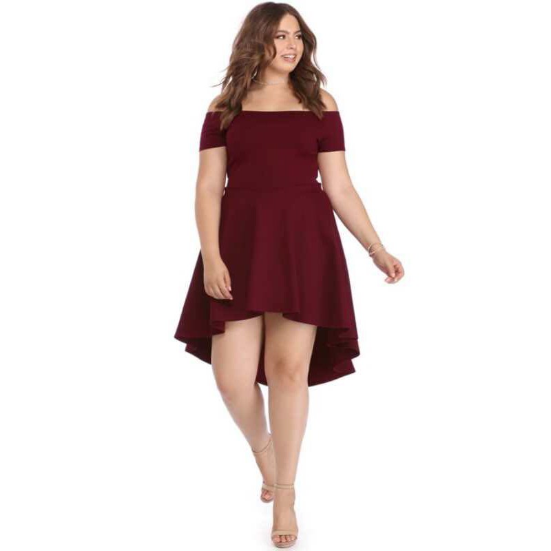 Plus Size Plain Long Back Off Shoulder Formal Dress Women Shopee Philippines