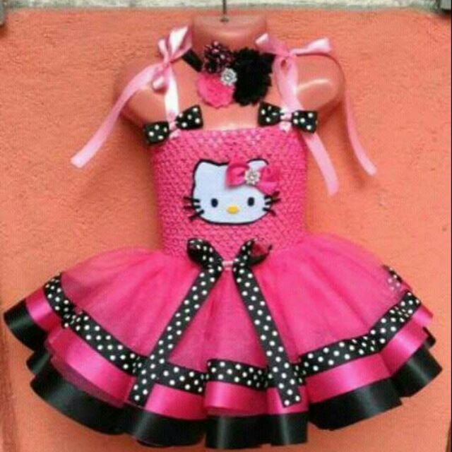 Jefsam Cod Hello Kitty Tutu Dress 001 Shopee Philippines