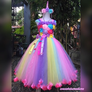 Girls Unicorn Dress Kids Princess Dresses For Girls Unicorn Party Dress Costume Children Clothing Shopee Philippines