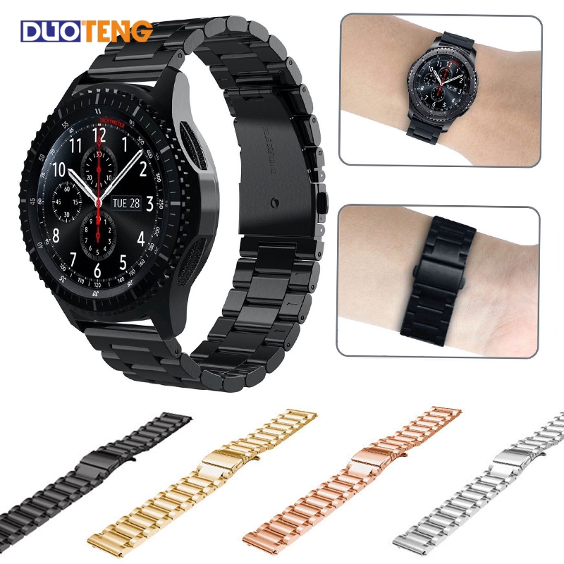 Import samsung pay cards with the galaxy wearable app importing cards is an easy way to transfer your registered debit or credit cards to samsung pay on your smart watch. Duo Teng 20mm 22mm Watch Stainless Steel Band For Samsung Gear S3 S2 42mm Sport Classic Wristband Huawei Gt 2 Active Galaxy Watch Bracelet 46mm 44mm Strap Shopee Philippines