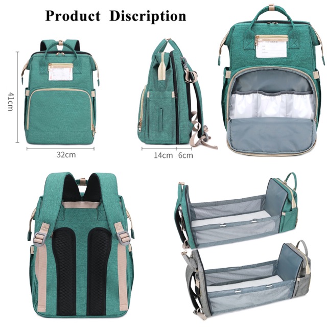 Diaper Bag Changing Bed Multifunctional Mommy Bago Shopee Philippines