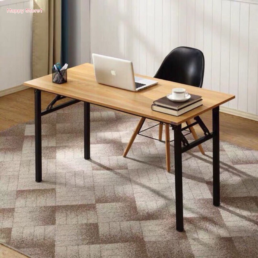Cod 120cmx40cmx75cm Foldable Dining Computer Study Table Office Desk Environmentally Wooden Simple Shopee Philippines