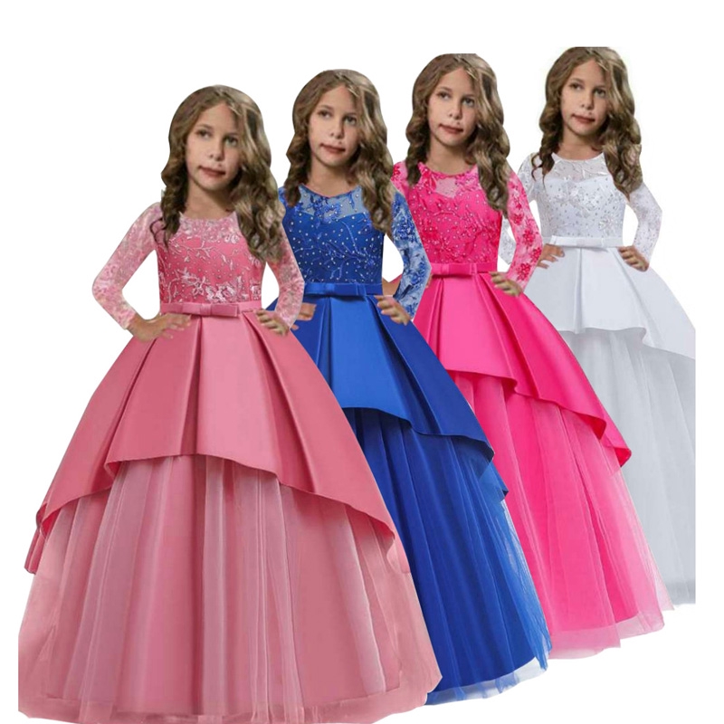 Girls Summer Dress Long Ball Gown Evening Dress Kids Dresses Girls Child Prom Princess Wedding Dress Shopee Philippines