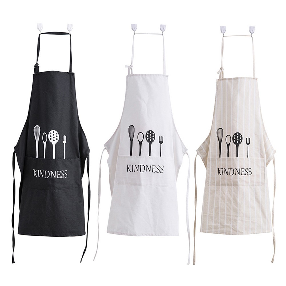 Fashion Men Women Solid Cooking Kitchen Restaurant Bib Apron Dress With Pocket Shopee Philippines