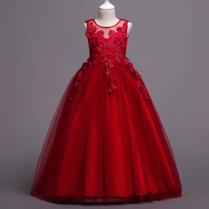 Girls Wedding Party Girl Dress Bridesmaid Clothes Princess Formal Gowns For Teen Girl Evening Dress Shopee Philippines