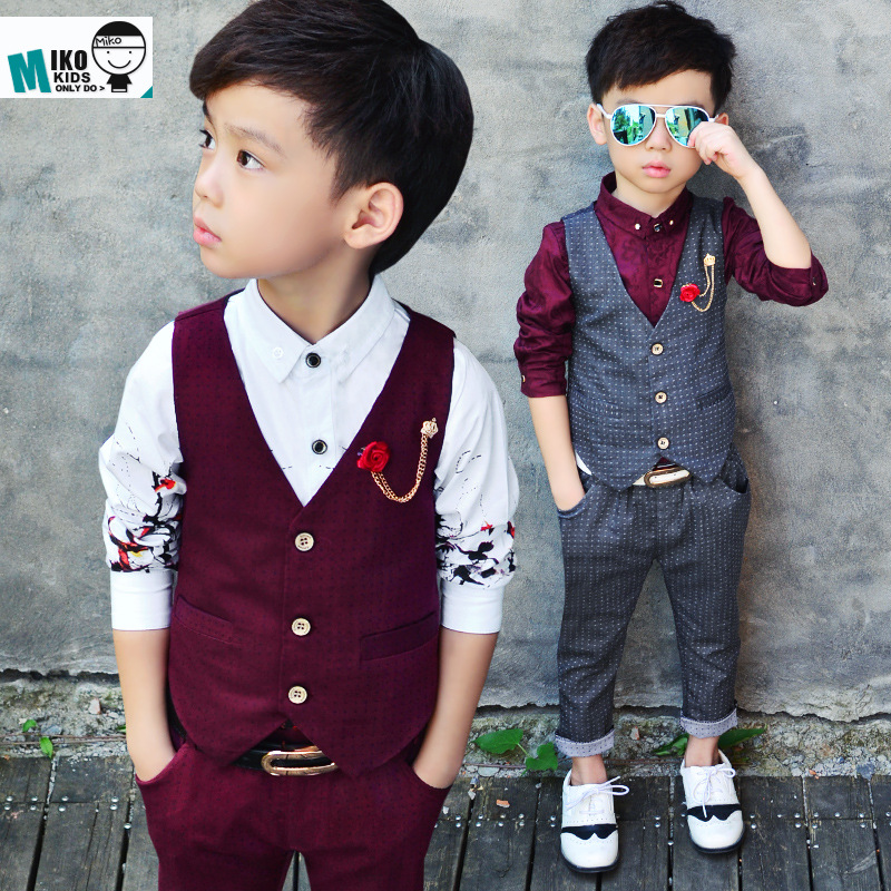 Kids Sets For Boys Formal Blazer Dress Suits Kids Wedding Sets Vest Pants 2pcs Costumes Children Boys Birthday Suit Set Shopee Philippines
