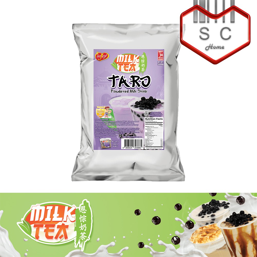 sc injoy taro milk tea 500g 100 on taro milk tea recipe injoy