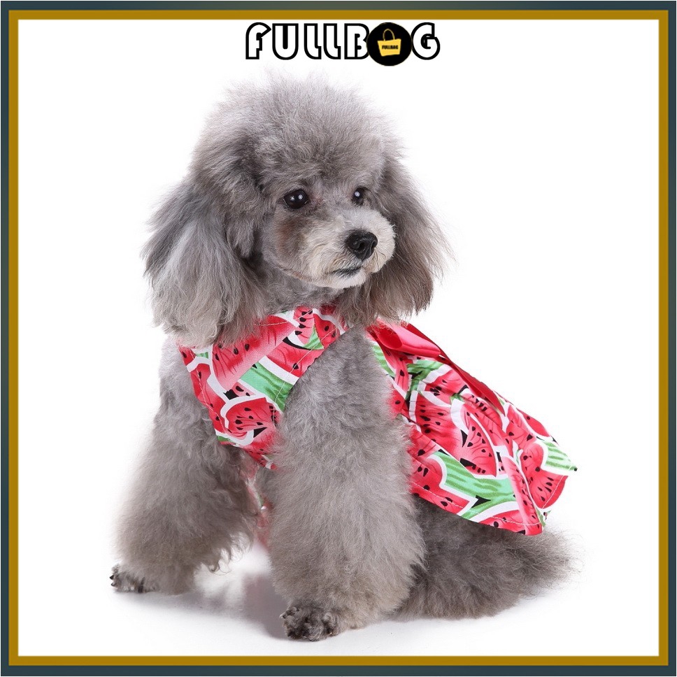 Fullbag Oasismall Pet Dogs Sweet Cute Shirts Printed Watermelon Dress Red On Sale Shopee Philippines