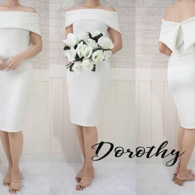 Cod Dorothy Dress Neoprene Fabric Shopee Philippines