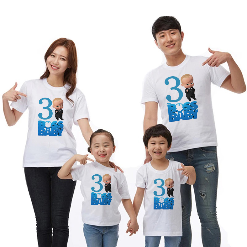 Boss Baby Daddy Mommy Birthday Girl Boy Matching Family T Shirts Birthday Clothes Summer Fashion Top Tee Family Matching Clothes Shopee Philippines