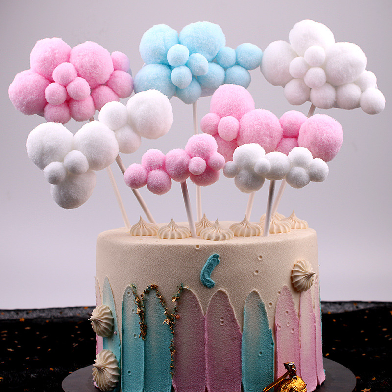 Happy Birthday Cake Topper Golden Silvery Letters Cupcake Dessert Decor Hair Ball White Cloud Plug In Rainbow Balloon Insert Card Decoration Birthday Party Dress Up Shopee Philippines