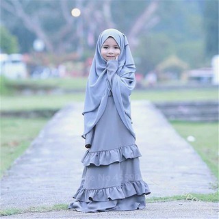 2020 Muslim Baby Girls Jubah Girl Dress Scarf Sets 2pcs Fashion Traditional Flower Kids Clothing Abaya Muslim Baaby Girl Party Dress Ramadan Clothing For 1 5 Years Old Islamic Hijab Dresses For Girl