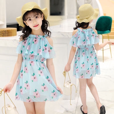 Girls Summer Chiffon Dress 2019 New Little Girl Dress Big Beach Dress Years Shopee Philippines