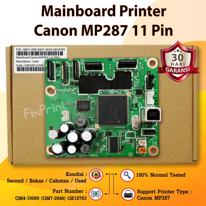 Ganti board printer canon mp258 / mp287. Mainboard Canon Mp287 Logic Board Printer Mp287 Motherboard Mp287 11 Pin Shopee Philippines
