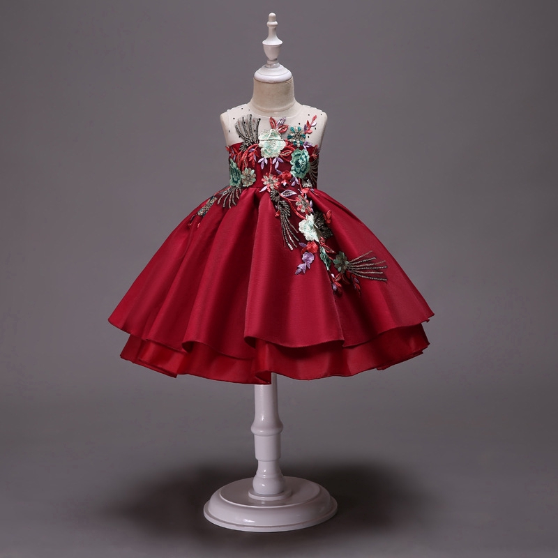 Summer Flower Girls Dress Wedding Party Carnival Costume Kids Dresses Girls Princess Dress 10 12year Shopee Philippines