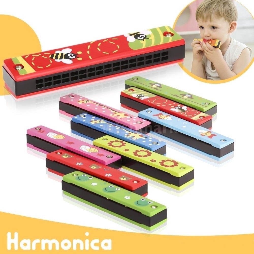 ED Kids cartoon Wooden Harmonica Kindergarten Fun Puzzle Educational