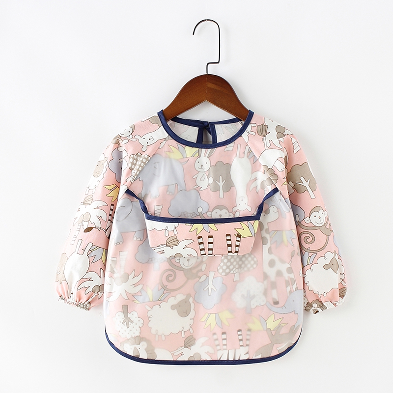 Waterproof Long Sleeve Anti Wear Baby Feeding Clothes Apron Cotton Shopee Philippines